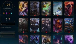 Vendo conta plat 1 / 113 skins / 63% de winrate - League of Legends LOL