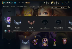 Prata 1 com TODOS os Champs e 138 Skins ( JG / ADC / MID )