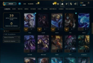 Unranked com 50 Champs e 39 Skins - League of Legends LOL