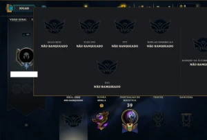 Unranked com 50 Champs e 39 Skins - League of Legends LOL