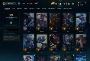 Unranked com 50 Champs e 39 Skins - League of Legends LOL