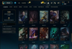 Unranked com 50 Champs e 39 Skins - League of Legends LOL