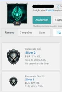 Conta League of Legends LOL