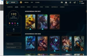 Vendo conta League Of Legends, LVL 146, 192 skins LOL