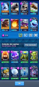 Conta Clash Royale básica nível 22 (09 torre do rei)