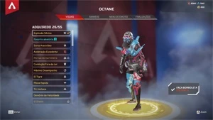 CONTA APEX HERANÇA OCTANE - 135 Lendárias - Apex Legends