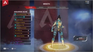 Herança Wraith - 159 Lendarios - Nivel 500 - Vários Passes - Apex Legends