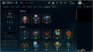 Conta League of Legends 1110 Skins (Rammus Rei, Riven Camp) LOL