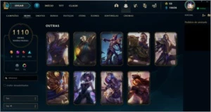 Conta League of Legends 1110 Skins (Rammus Rei, Riven Camp) LOL
