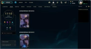 Conta League of Legends 1110 Skins (Rammus Rei, Riven Camp) LOL