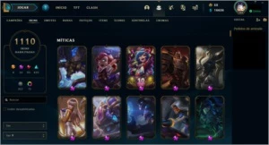 Conta League of Legends 1110 Skins (Rammus Rei, Riven Camp) LOL