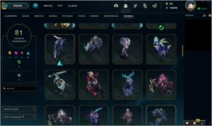 Conta League of Legends 1110 Skins (Rammus Rei, Riven Camp) LOL