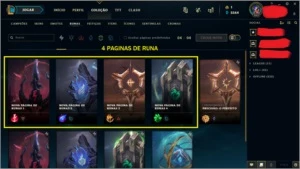 Conta Nv 263 // 106 skins // Todos os campeões // 4 pag runa - League of Legends LOL