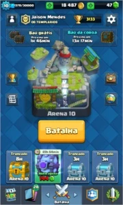 conta clash royale + conta clash of clash