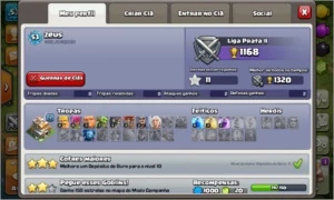 conta clash royale + conta clash of clash
