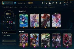 Conta Mestre 164 Pdl 115 W 106 L - Gm 3 Seasons - 868 Skins - League of Legends LOL
