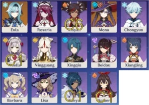 EULA + MONA + XINYAN C6 + 13k PRIMO + 10 FATES - Genshin Impact