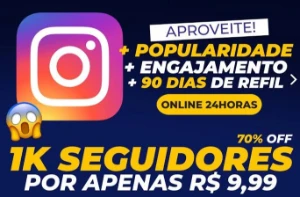 [Promoção] 1K Seguidores Instagram por apenas R$ 9,99 - Redes Sociais