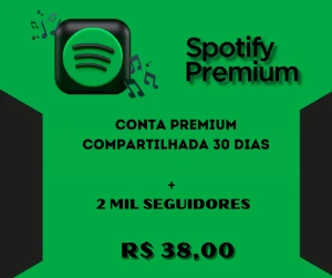 Spotify Conta premium  30 dias + 2 Mil Seguidores - Assinaturas e Premium