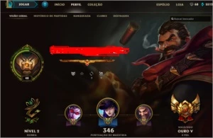 Conta Gold 5 (Borda Gold) - League of Legends LOL
