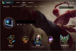 Conta Platina 4 / 78 Skins / 6 Paginas de runas - League of Legends LOL