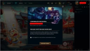 Conta level 100, e-mail não confirmado. - League of Legends LOL