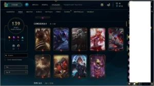 Conta D4 - 139 SKINS - LEVEL 330+ - TODOS OS CHAMPS - League of Legends LOL