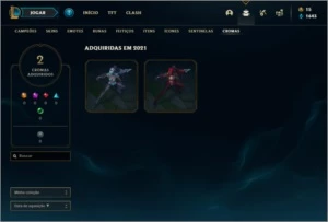 Conta unranked com 12 Skins e 39 Champs - League of Legends LOL