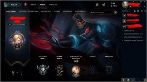 Conta Rara com Pax Sivir e Ahri Kda Edição de Prestigio - League of Legends LOL
