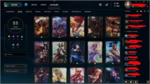Conta Rara com Pax Sivir e Ahri Kda Edição de Prestigio - League of Legends LOL