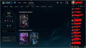 Conta Rara com Pax Sivir e Ahri Kda Edição de Prestigio - League of Legends LOL