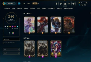 Prata 3 com TODOS os Champs e 349 Skins ( MID / ADC / JG ) - League of Legends LOL