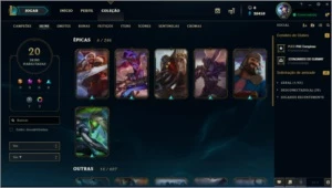 Conta lv 88, 20 skins, 30k+ de essencia, 53 campeões - League of Legends LOL