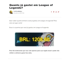 conta main league of legends, 138 skins, platina 1 LOL