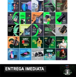 Pack 65 Arte Assi. Téc. Celular Editável No Canva+story - Serviços Digitais