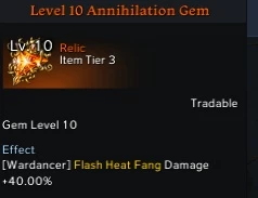 [BLACKFANG] Gema LVL 10 Dano - Wardancer - Flash Heat Fang - Lost Ark