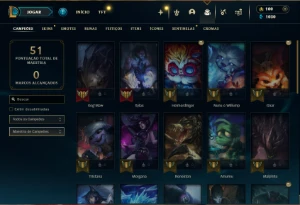 Bronze 4 com 35 Champs e 13 Skins + 2 Fragmentos - League of Legends LOL