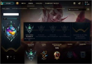 Conta LOL PLAT IV 42 champ lvl 57 por 50 Reais - League of Legends