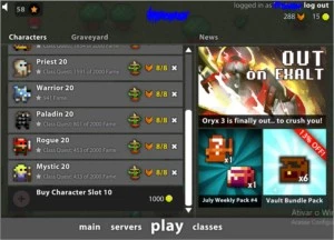 Conta com 9 8/8 @ ITENS TOPS - Realm Of The Mad God (ROTMG) - Outros