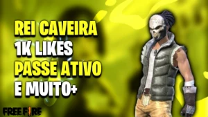 Conta free fire nível 20 + rei cavaleiro + Itens e skins ale