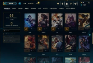 Prata 2 com 50 Champs e 46 Skins - League of Legends LOL