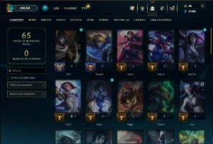 Prata 2 com 50 Champs e 46 Skins - League of Legends LOL