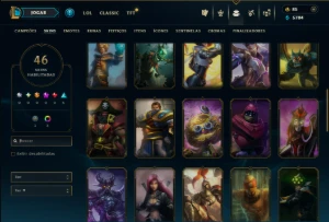 Prata 2 com 50 Champs e 46 Skins - League of Legends LOL
