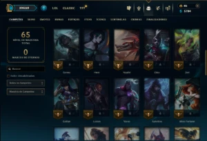 Prata 2 com 50 Champs e 46 Skins - League of Legends LOL