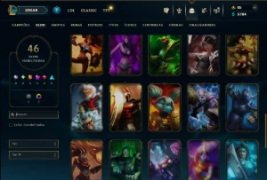 Prata 2 com 50 Champs e 46 Skins - League of Legends LOL