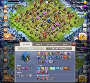 CV12 SEMI FULL TH12 5 SKINS DADOS DE CRIAÇÃO PAISAGEM - Clash of Clans