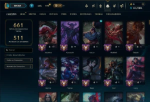 Mestre com TODOS os Champs e 91 Skins ( 256 PDL ) - League of Legends LOL