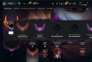 Mestre com TODOS os Champs e 91 Skins ( 256 PDL ) - League of Legends LOL