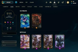 Conta LOL Main Pyke LV 255 (111 Skins) (Unranked) - League of Legends