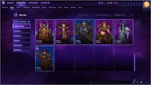Conta Heroes of The Storm lv.25 com alguns heróis e skins - Blizzard